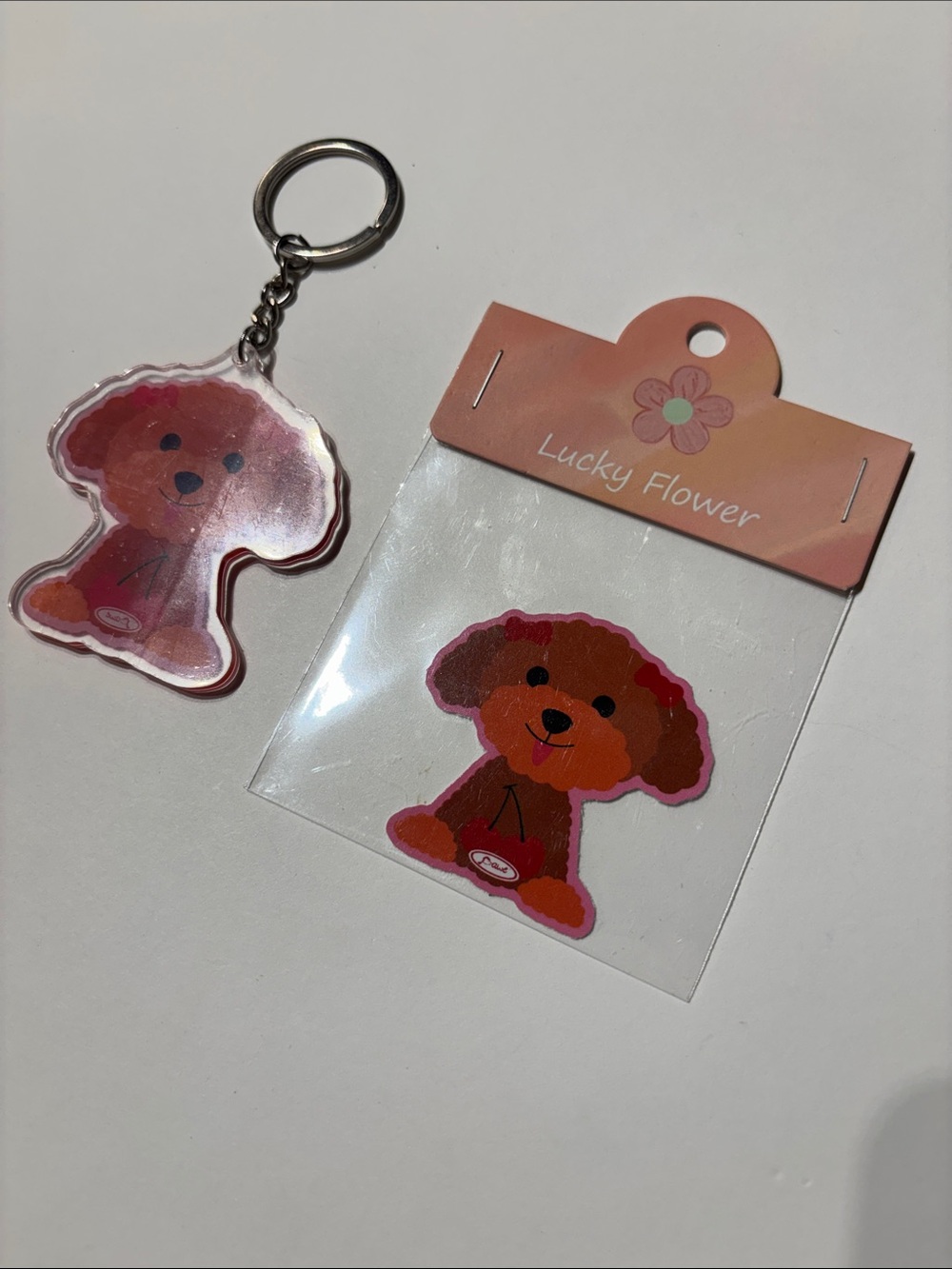 Poodle Keychain & Sticker Set - Picture 4 of 6